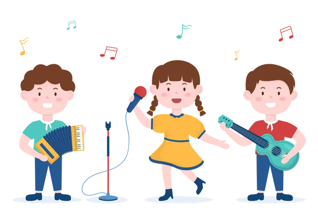 School choir group  Illustration