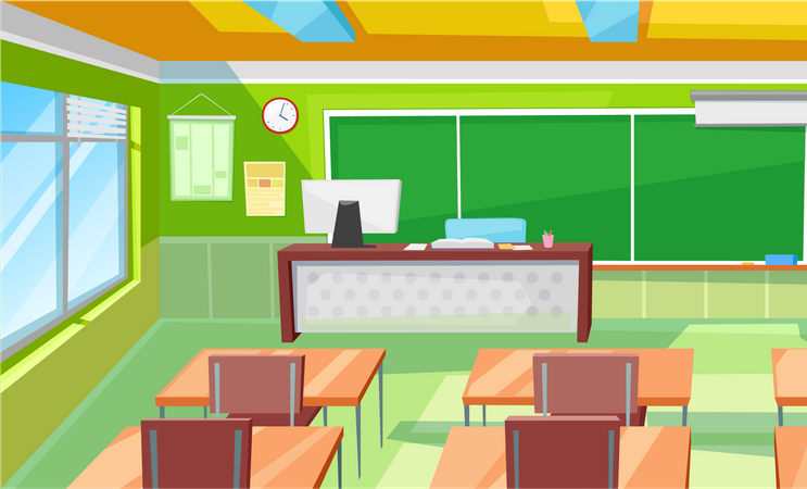 School Classroom  Illustration