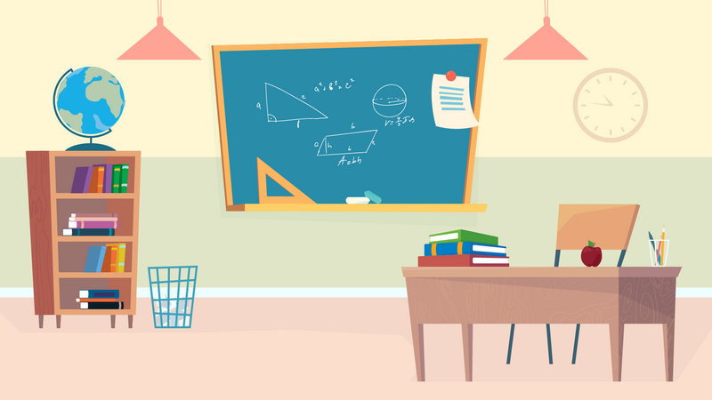 School Classroom  Illustration