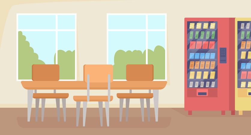 School dining  Illustration