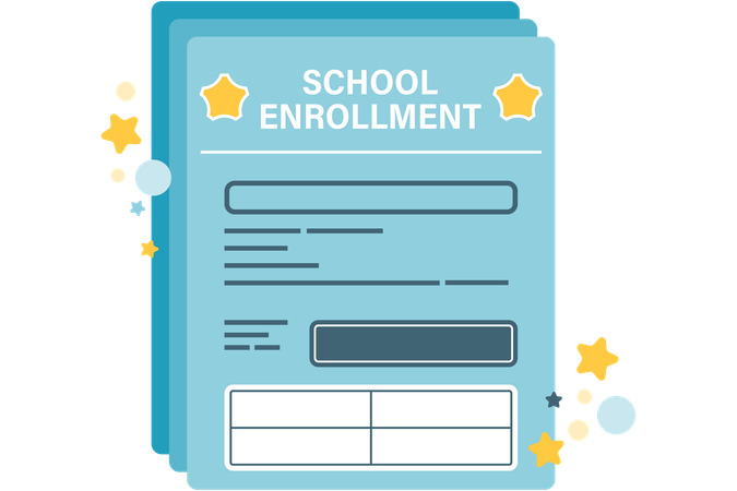 School enrolment form  Illustration