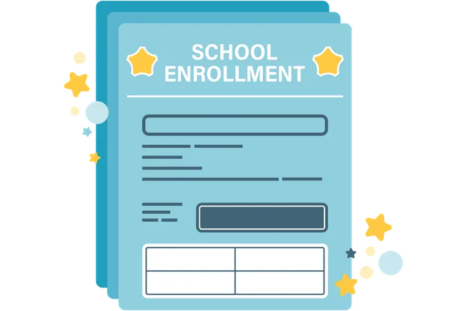 School enrolment form  Illustration