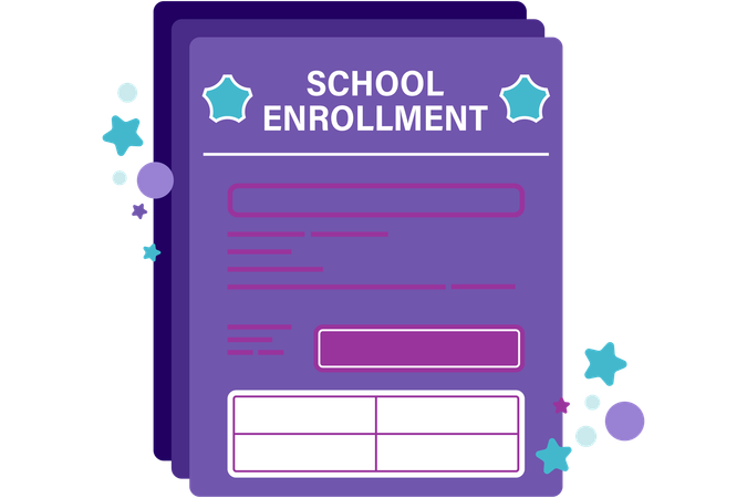 School enrolment form  Illustration