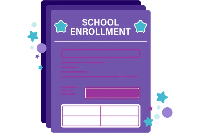 School enrolment form  Illustration