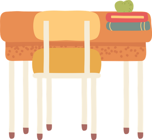 School Furniture Desk  Illustration