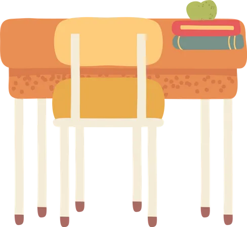 School Furniture Desk  Illustration