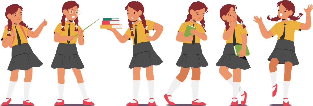 School Girl  Illustration