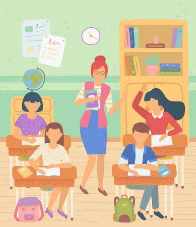 School Gives Knowledge  Illustration