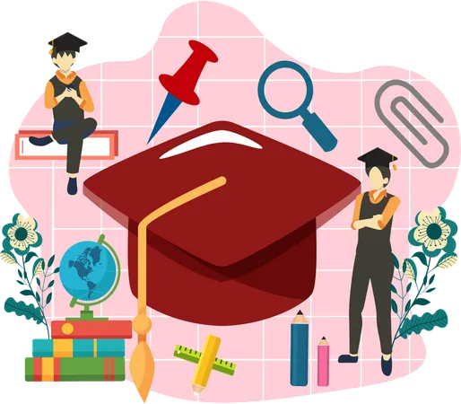 School graduation day  Illustration