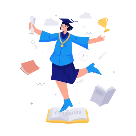 School Graduation  Illustration