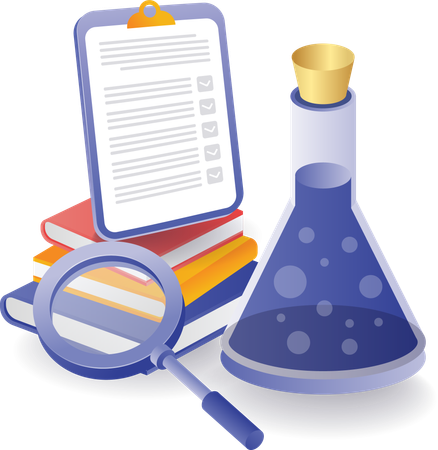 School Laboratory Experiments  Illustration