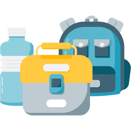 School Lunchbox  Illustration