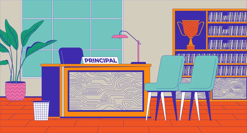 School principal office  Illustration