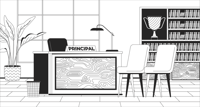 School principal office  Illustration