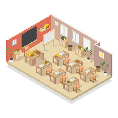 School Room  Illustration