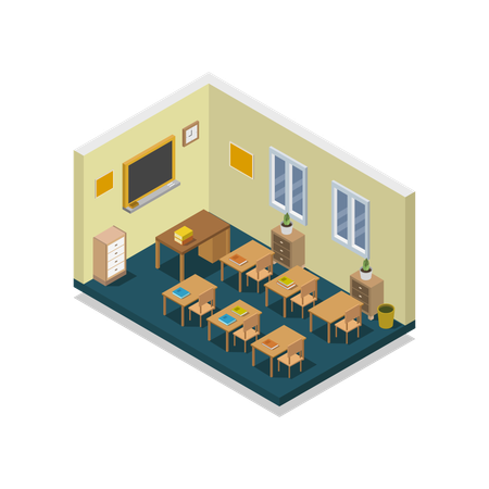 School Room  Illustration