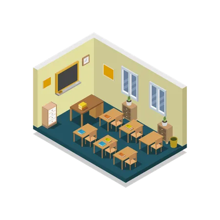 School Room  Illustration