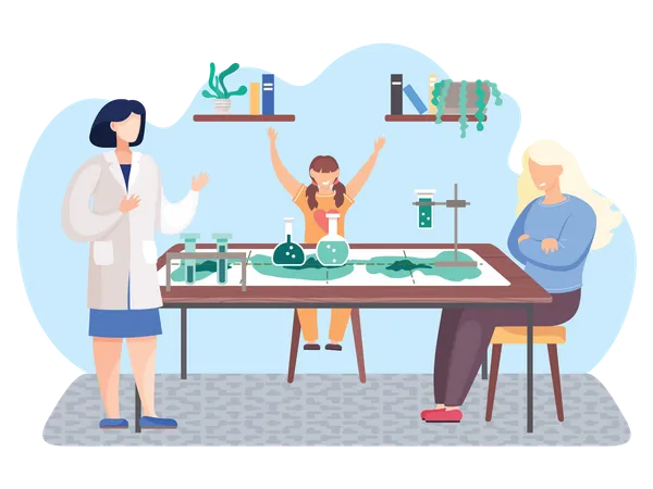 School science experiment  Illustration