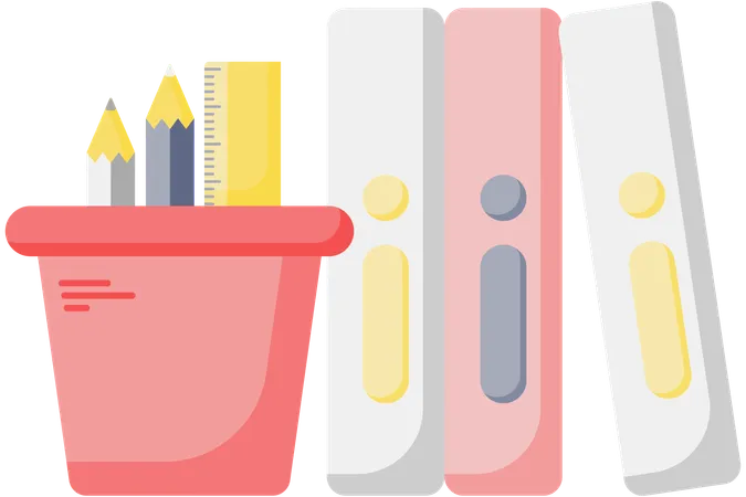 School Stationery  Illustration