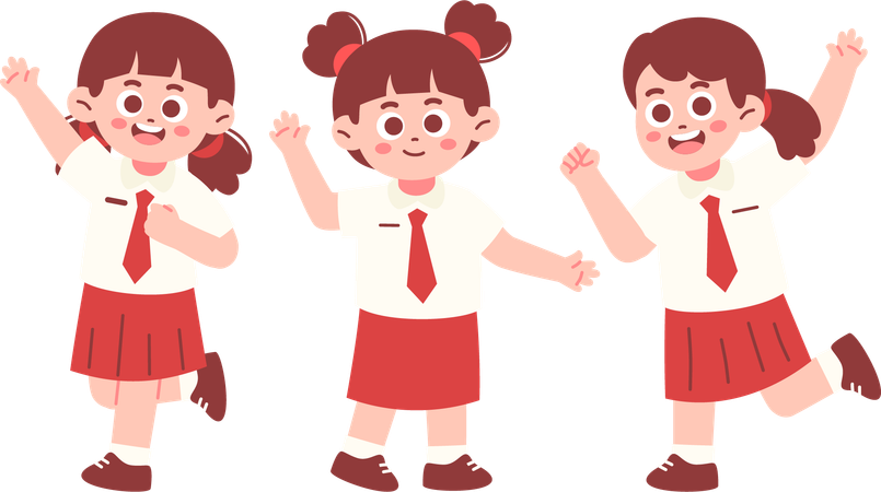 School Students  Illustration