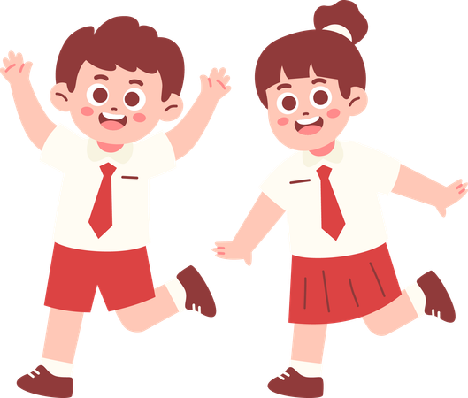 School Students  Illustration