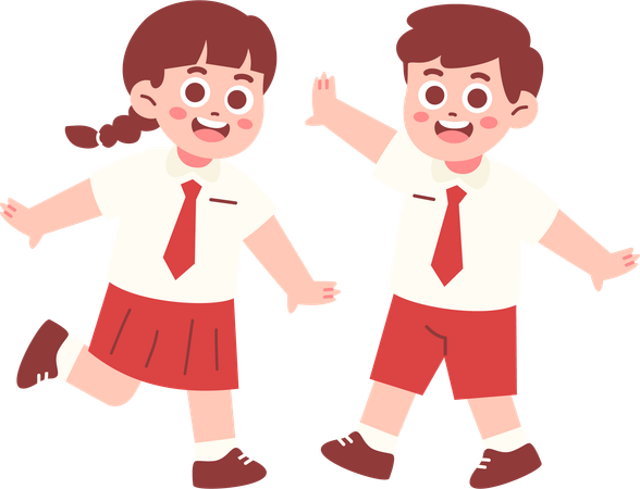 School Students  Illustration