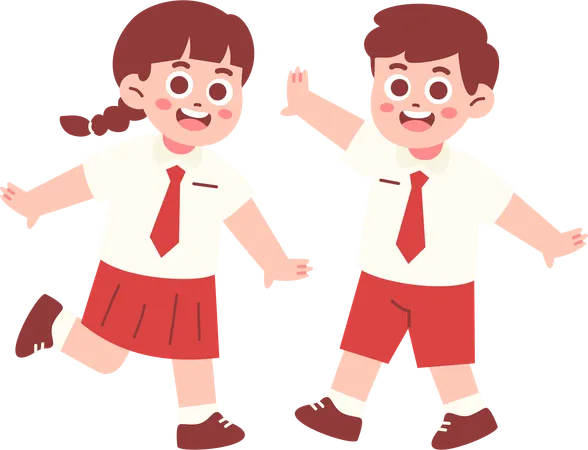 School Students  Illustration