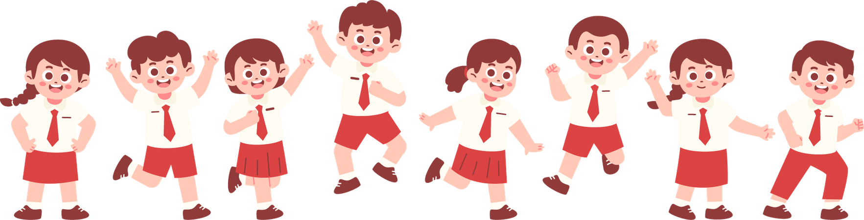 School Students  Illustration