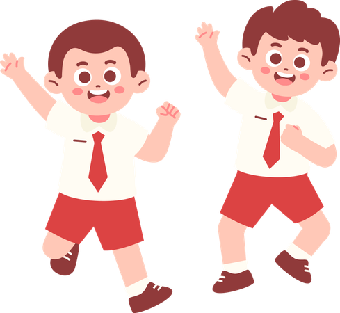 School Students  Illustration