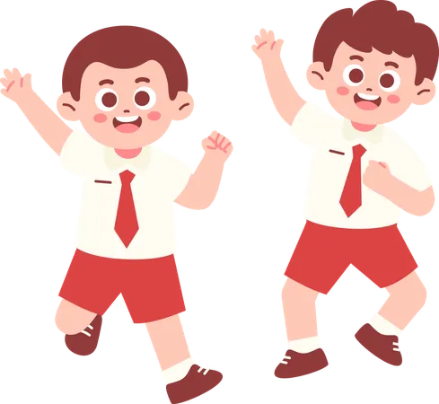 School Students  Illustration