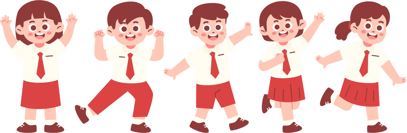 School Students  Illustration