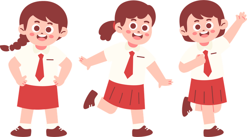 School Students  Illustration