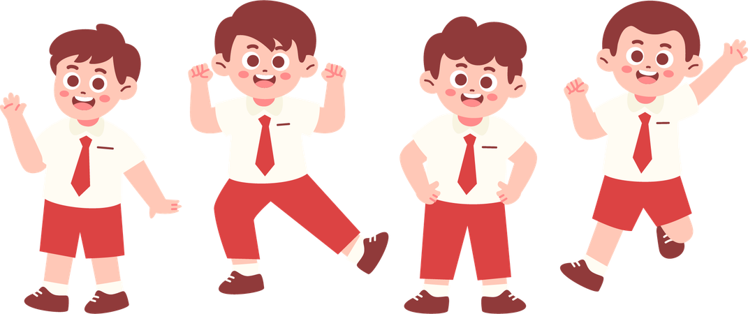 School Students  Illustration