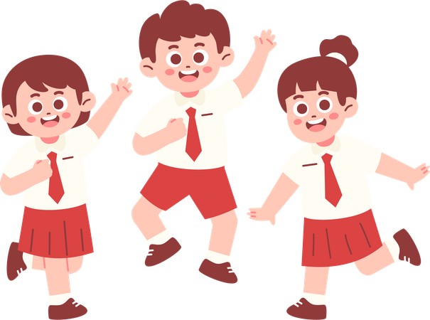 School Students  Illustration