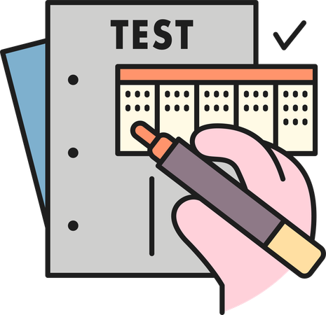 School test  Illustration