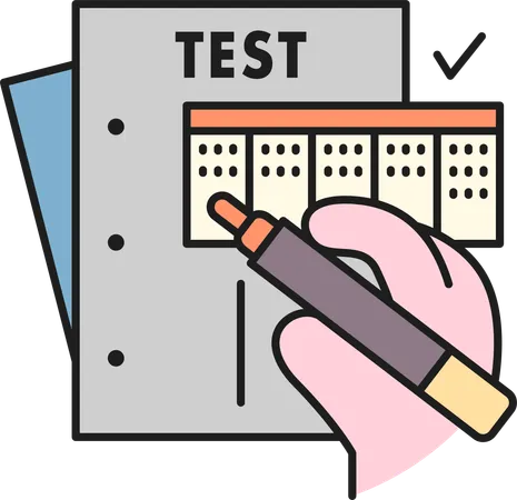 School test  Illustration