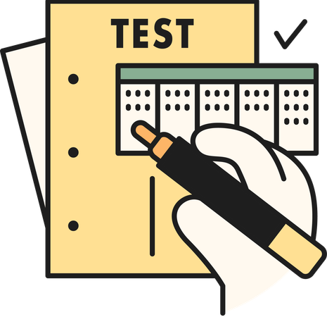 School test  Illustration