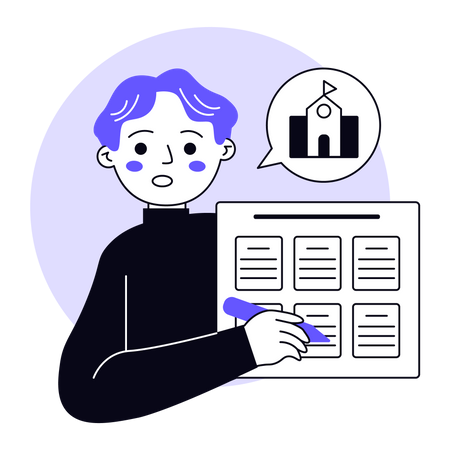 School Timetable  Illustration