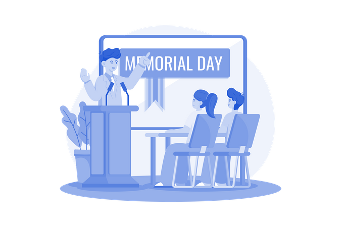 Schools Organize Assemblies And Activities To Educate Students About The Importance Of Memorial Day  Illustration
