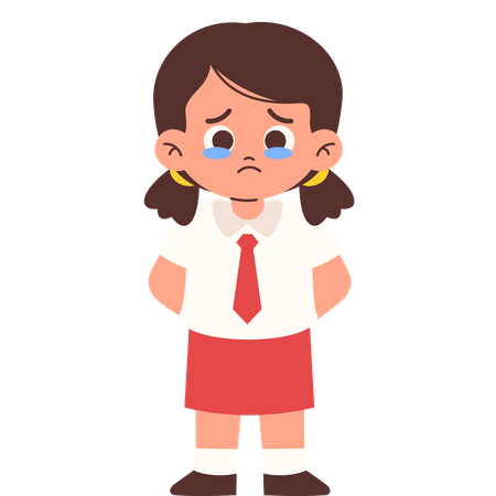 Schuldiger Grundschüler  Illustration