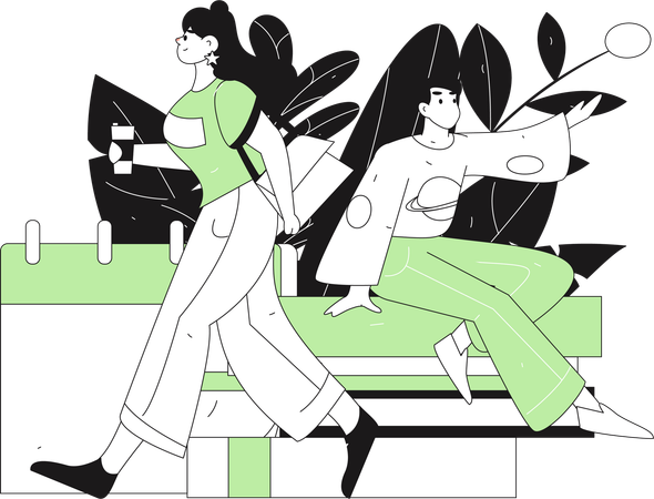 Schüler lesen Bücher  Illustration
