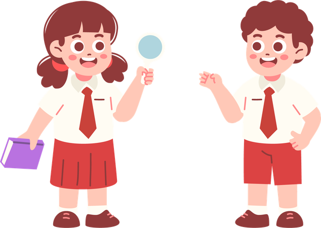 Schüler im Gespräch  Illustration