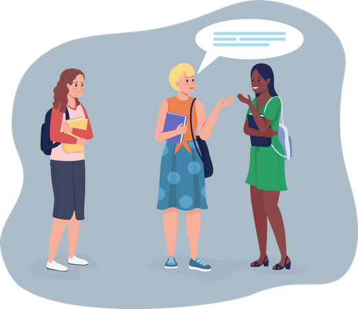 Schülerin überlebt Mobbing  Illustration
