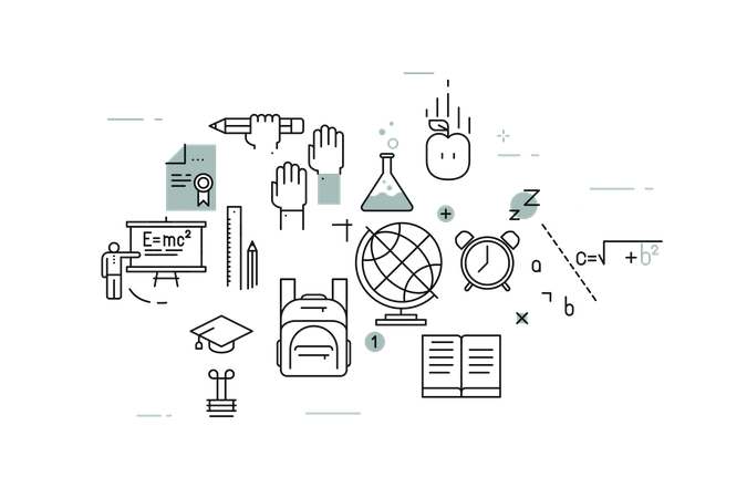 Schulisches Lernen  Illustration