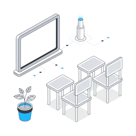 Schulmöbel  Illustration