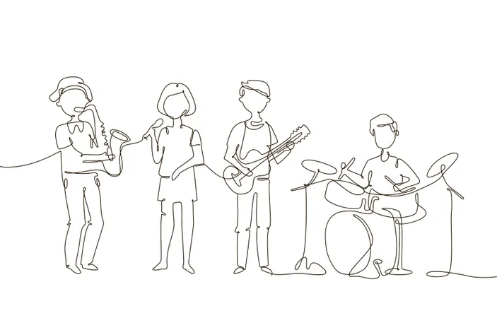 Schulmusikband  Illustration