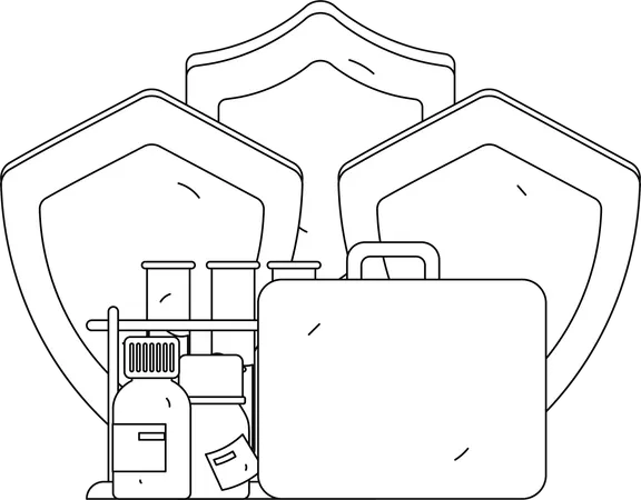 Sicherung wissenschaftlicher Tests von Wissenschaftlern  Illustration
