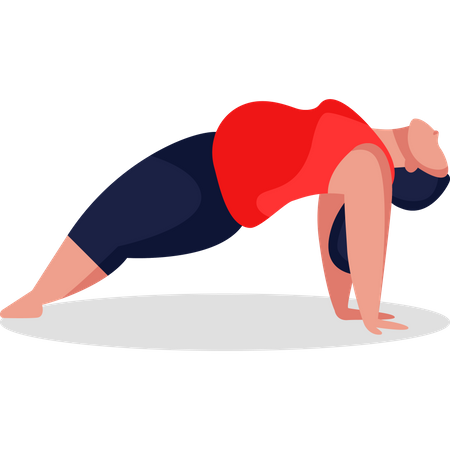 Schwangere Frau beim Yoga  Illustration