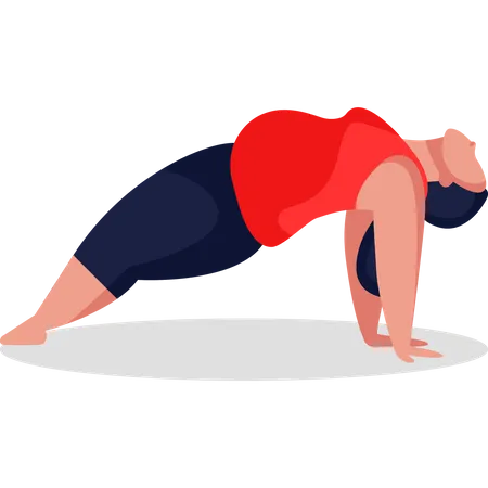 Schwangere Frau beim Yoga  Illustration