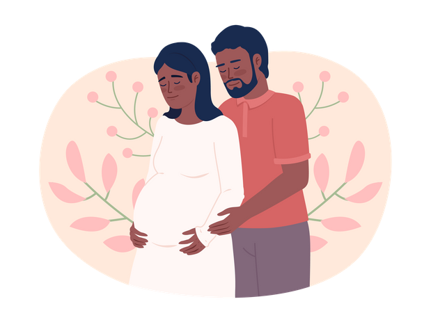 Schwangeres Paar  Illustration